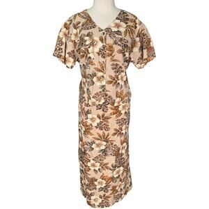 Vintage Erika & Co Two Piece Set Top L Skirt XL Linen Cotton Maxi Cottagecore